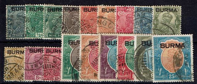 Image of Burma SG 1/18 FU British Commonwealth Stamp